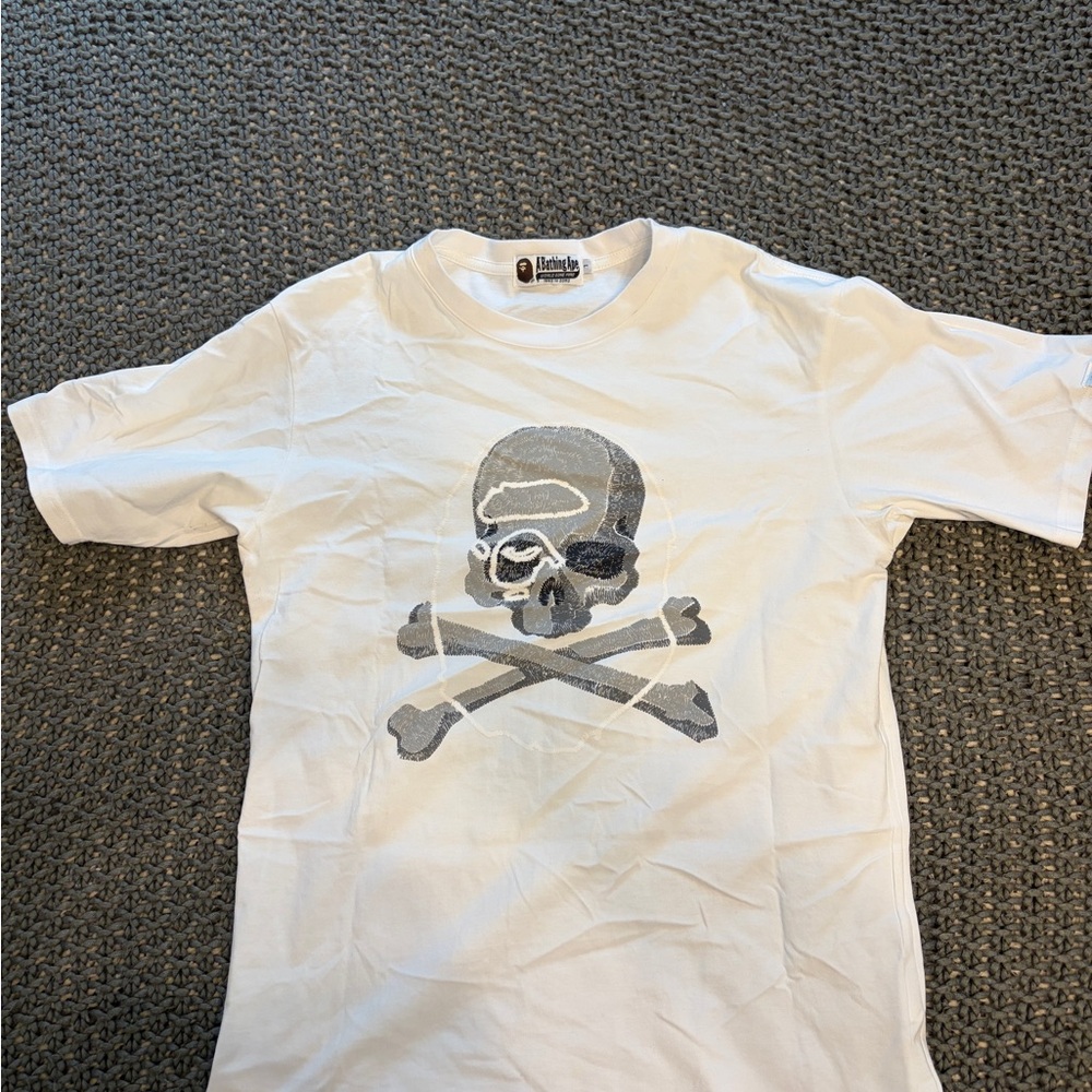BAPE White Skull Graphic Tee